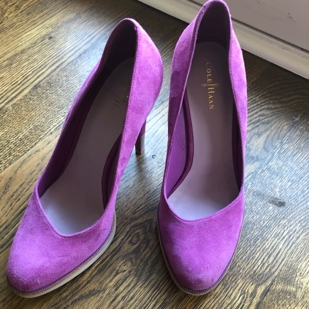 Cole Haan Magenta Suede Chelsea Pumps -Nike Air